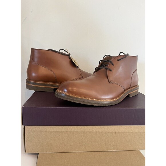 New Johnston & Murphy Calder 20-7280 Mahogany Leather Men Sz 13 Boots Crepe Sole main image 9